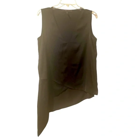 BCBGMaxAzria Asymmetrical Nikko Black Top (Size S) - Picture 2 of 7